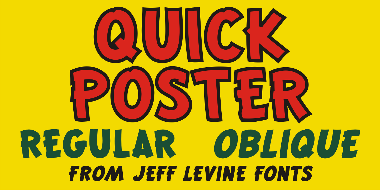 Quick Poster Font Poster #1