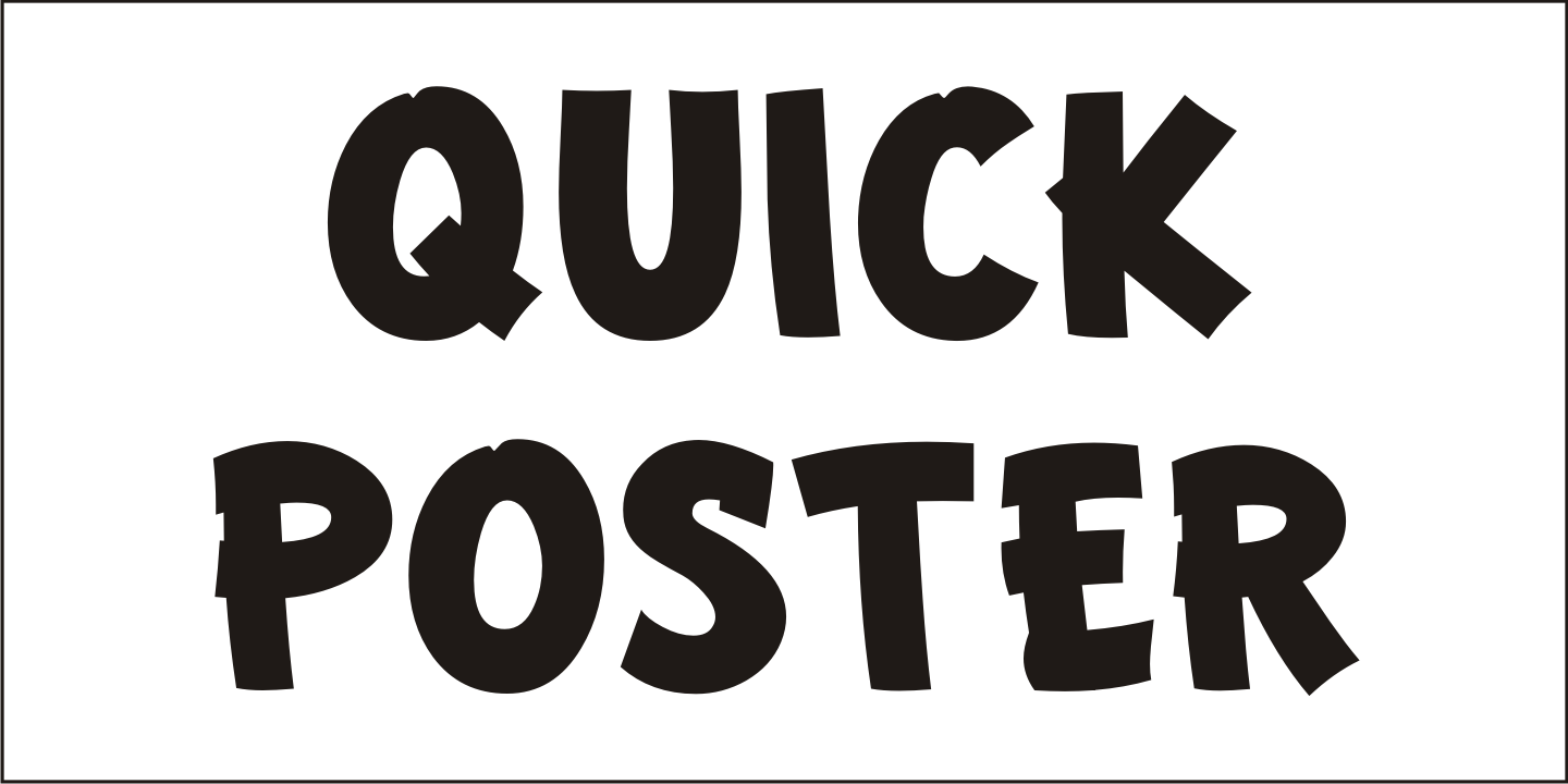 Quick Poster Font Poster #2