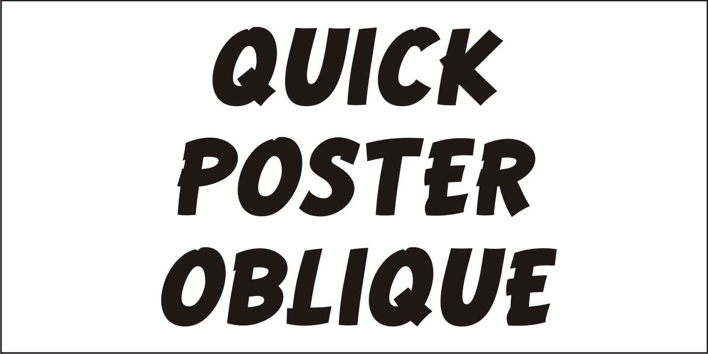 Quick Poster Font Poster #4
