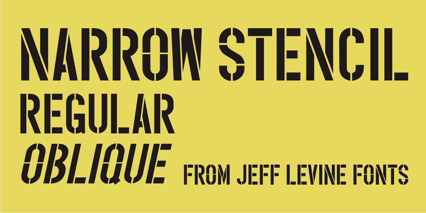 Narrow Stencil Font Poster #1