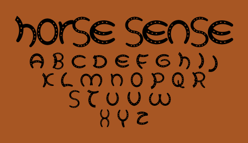 Horse Sense Font Poster #2