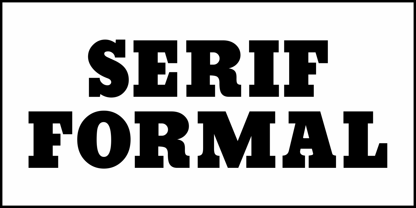 Serif Formal Font Poster #2
