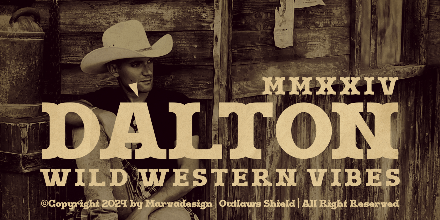 Outlaws Shield Font Poster #1
