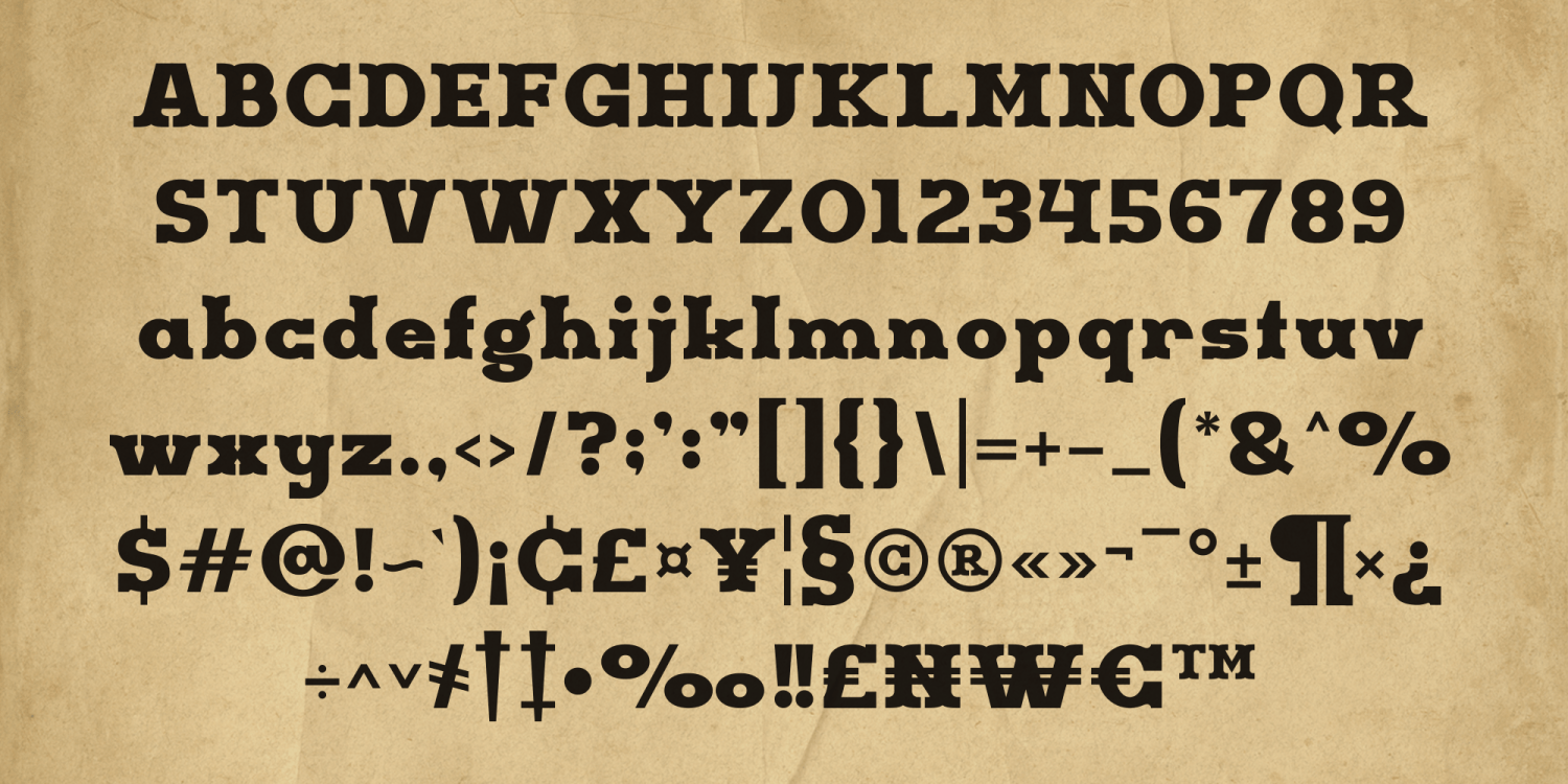 Outlaws Shield Font Poster #1