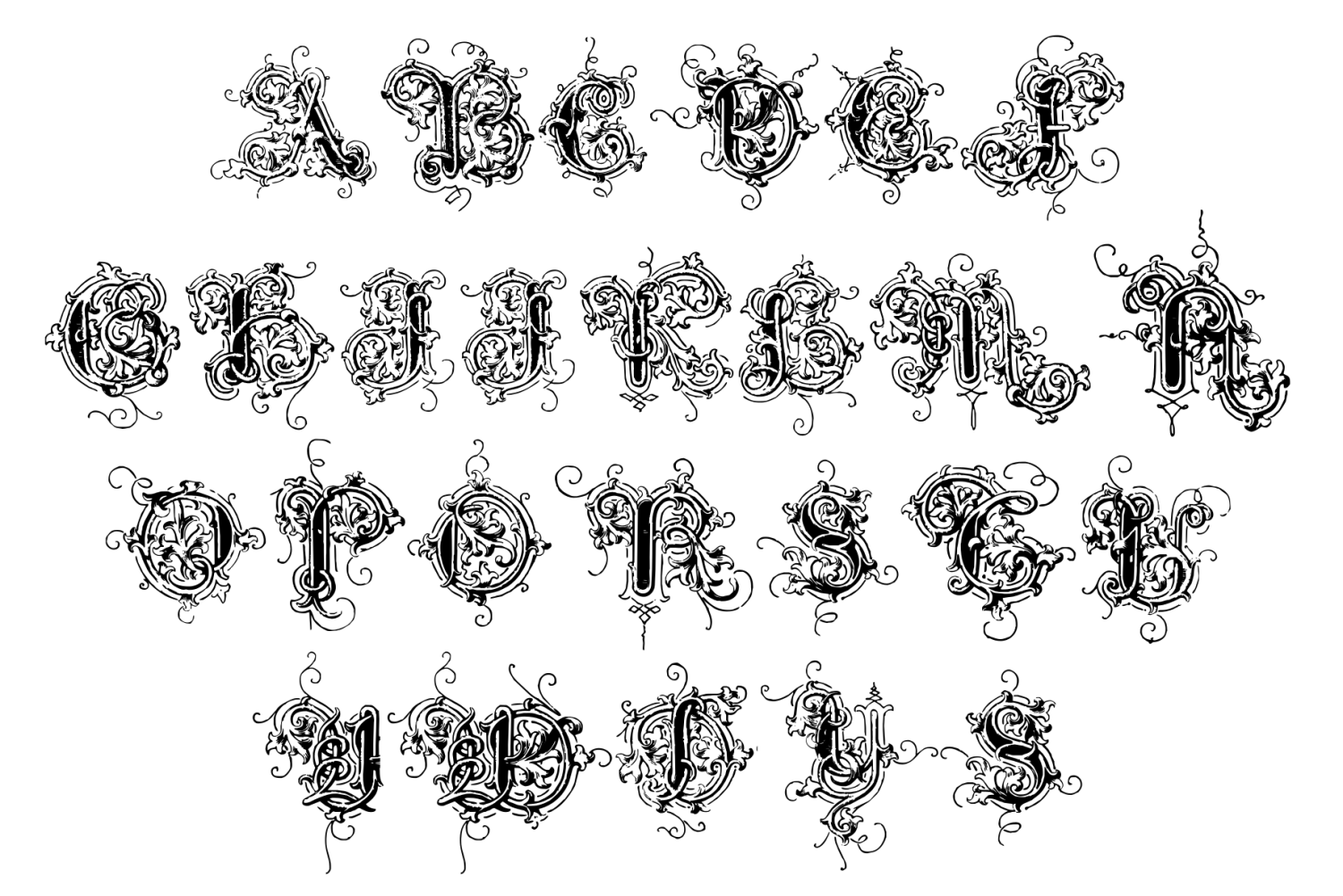 Athanasius Kircher Font Poster #1