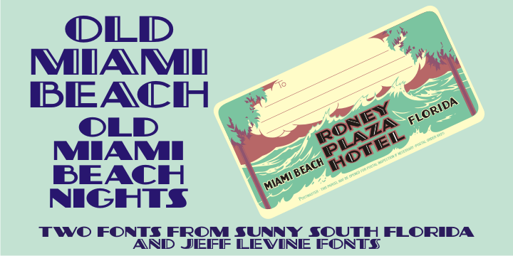 Old Miami Beach Font Poster