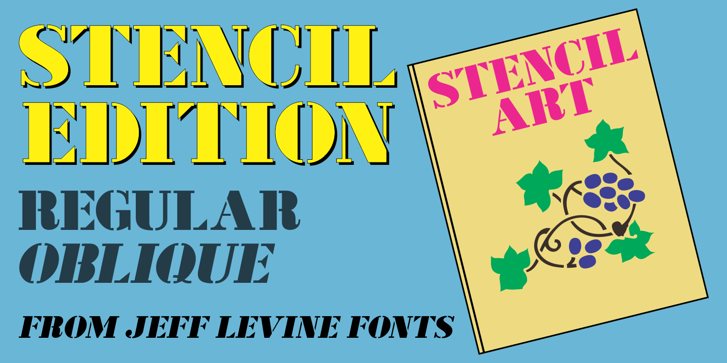 Stencil Edition Font Family Poster