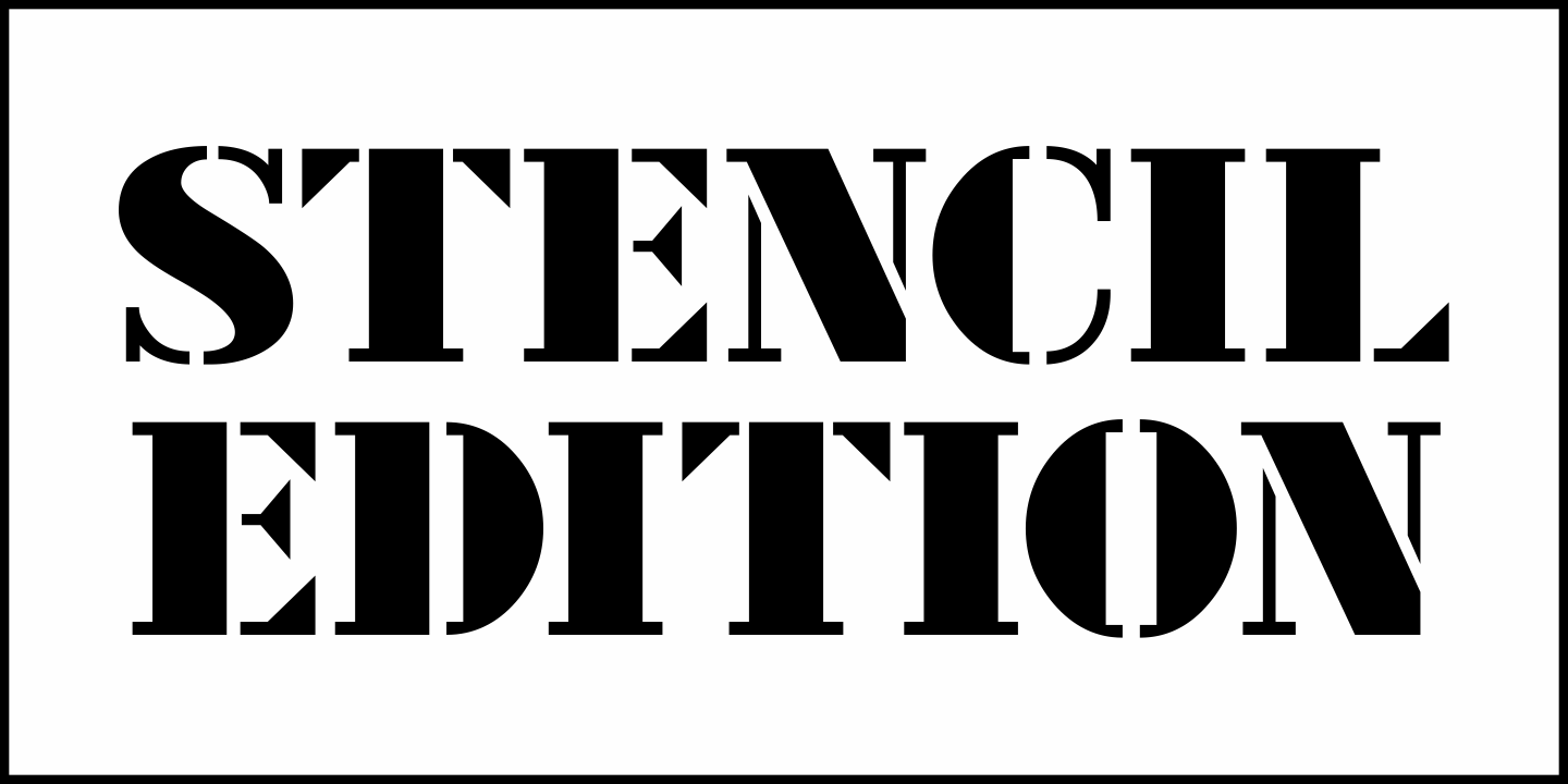 Stencil Edition Font Poster #2