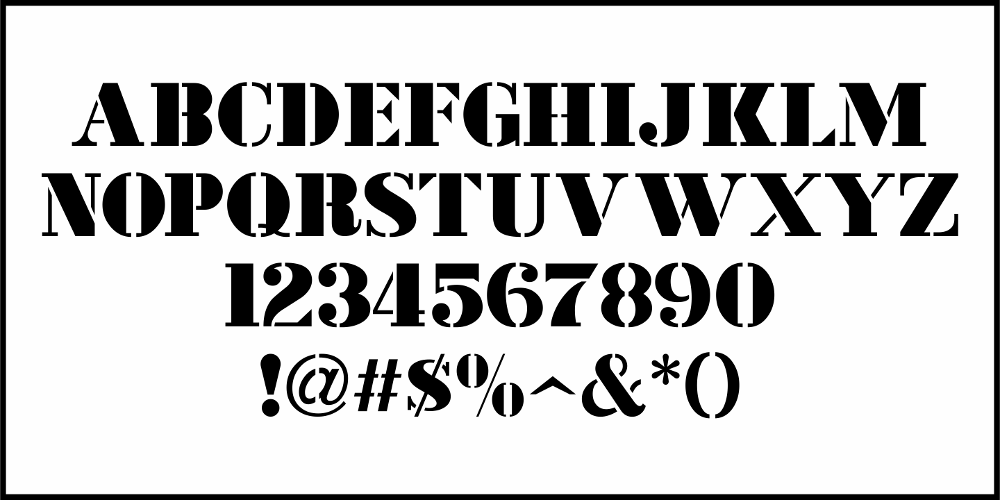 Stencil Edition Font Poster #3