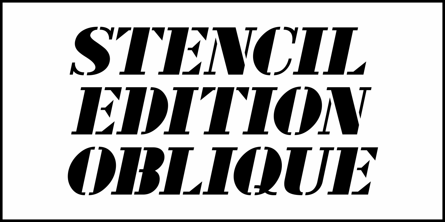 Stencil Edition Font Poster #4