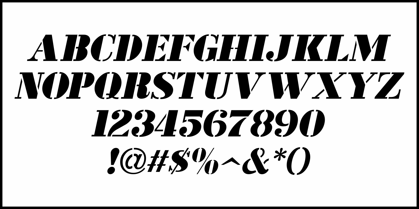 Stencil Edition Font Poster #5