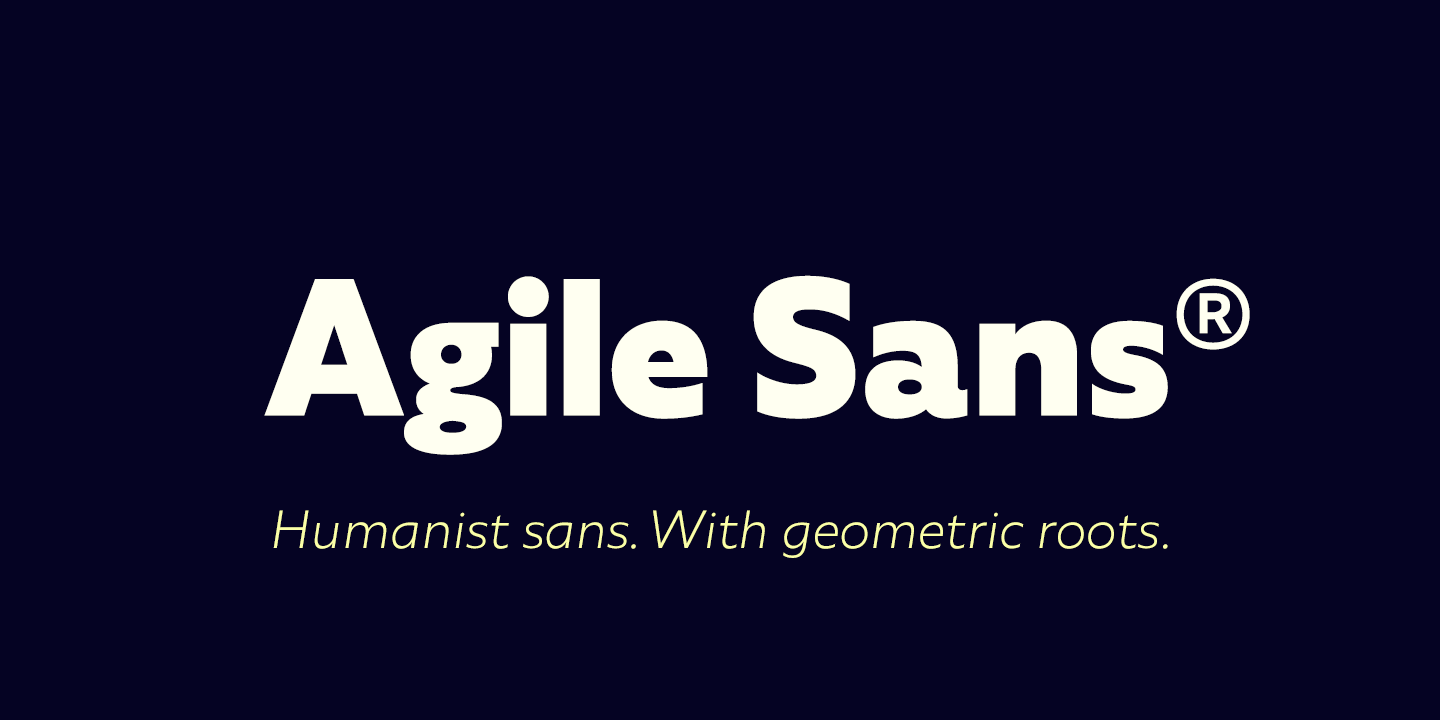 Agile Sans Font Family Poster
