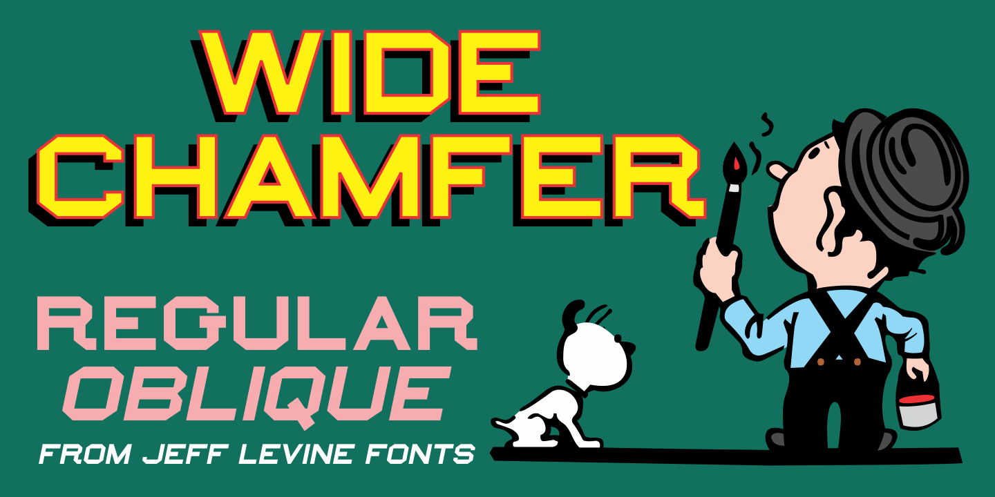 Wide Chamfer Font Poster #1