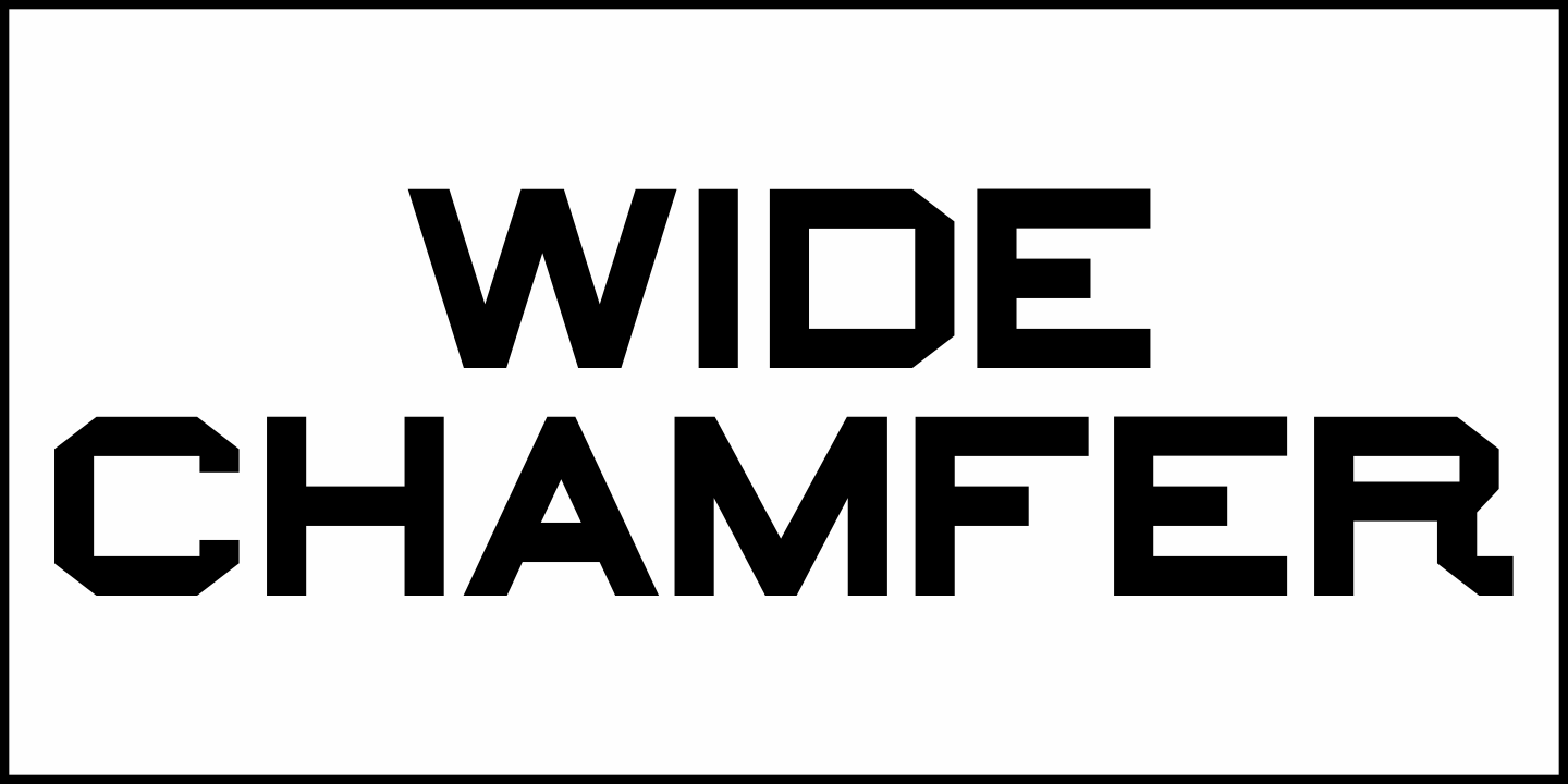 Wide Chamfer Font Poster #2