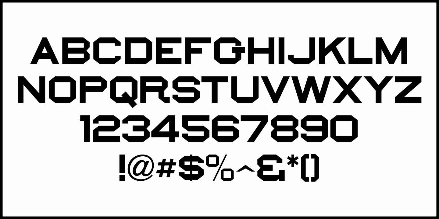 Wide Chamfer Font Poster #3