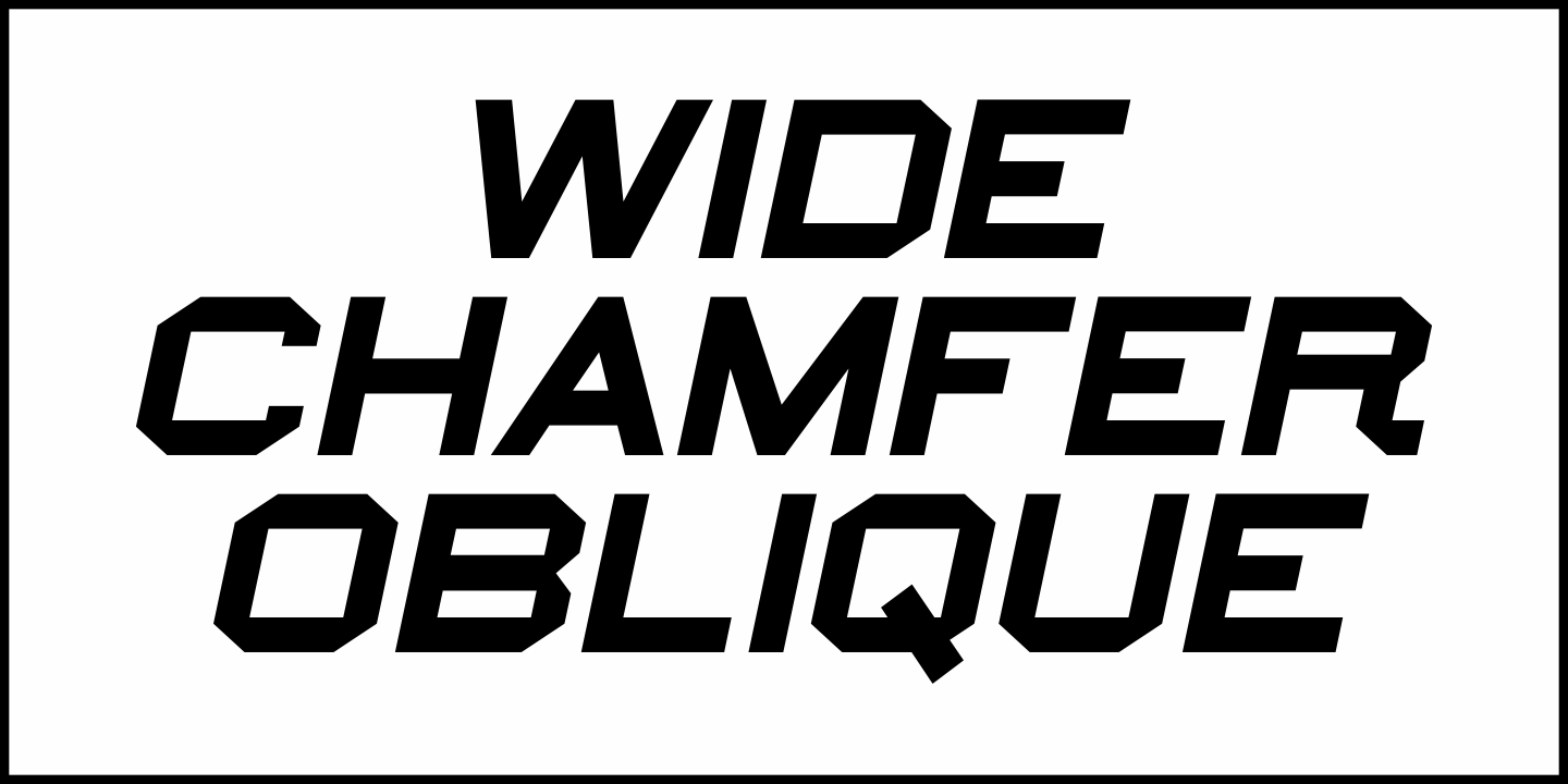 Wide Chamfer Font Poster #4