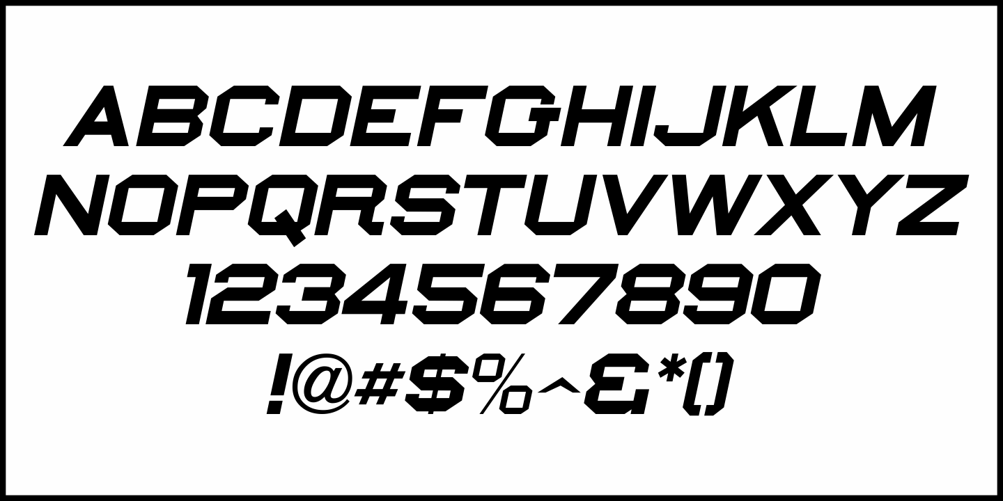 Wide Chamfer Font Poster #5