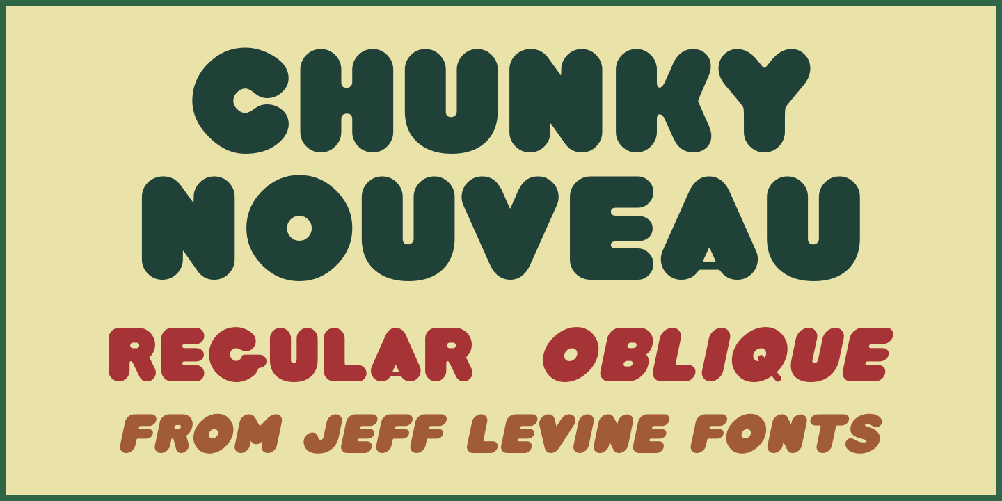 Chunky Nouveau Font Family Poster