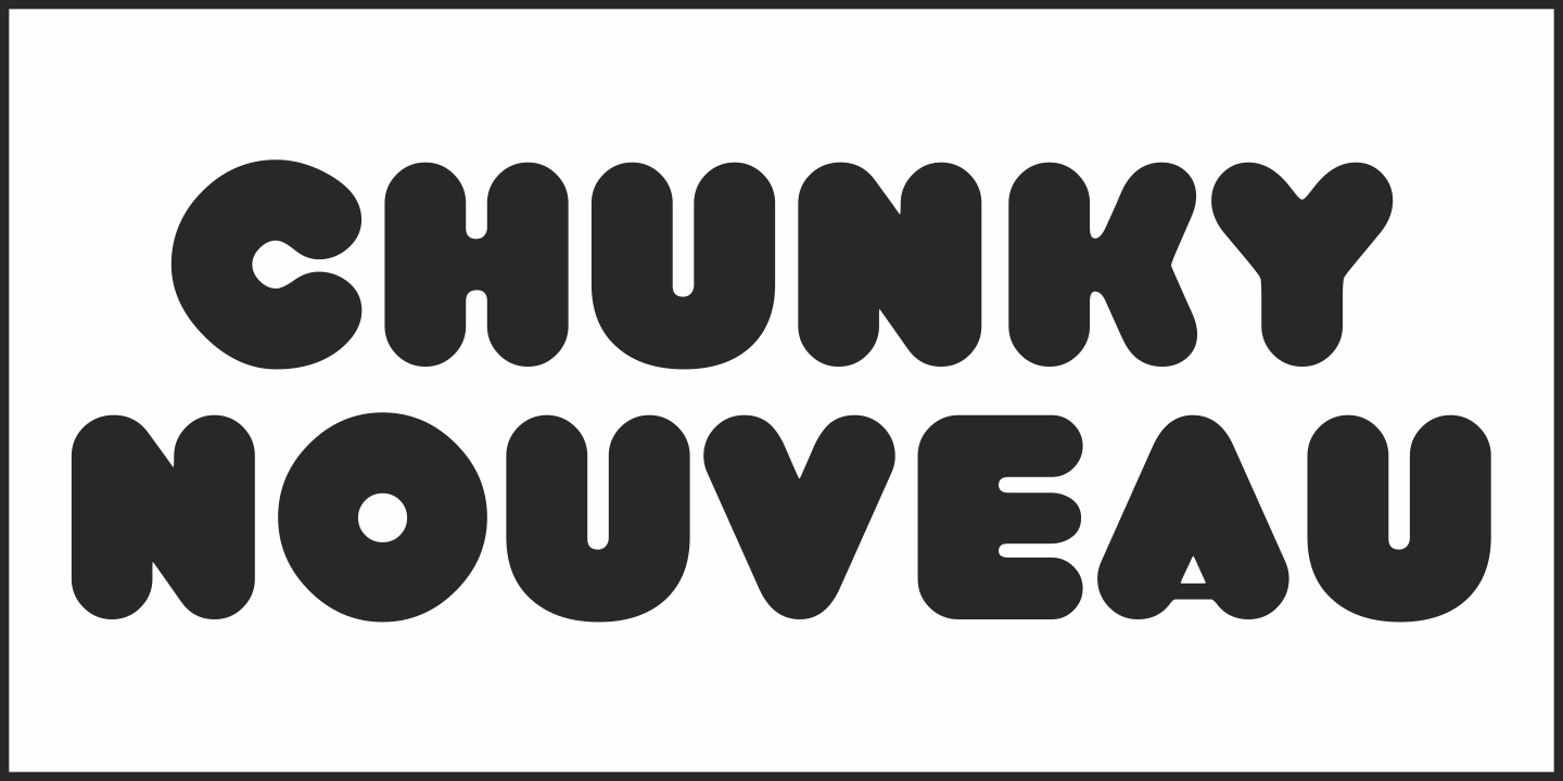 Chunky Nouveau Font Poster #1