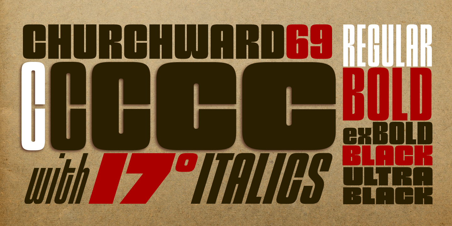 Churchward 69 Italic Font Poster #1