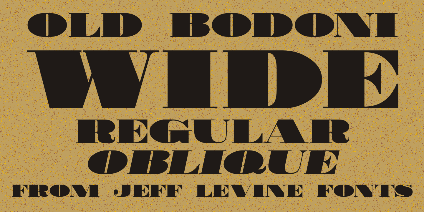 Old Bodoni Wide Font Poster #1