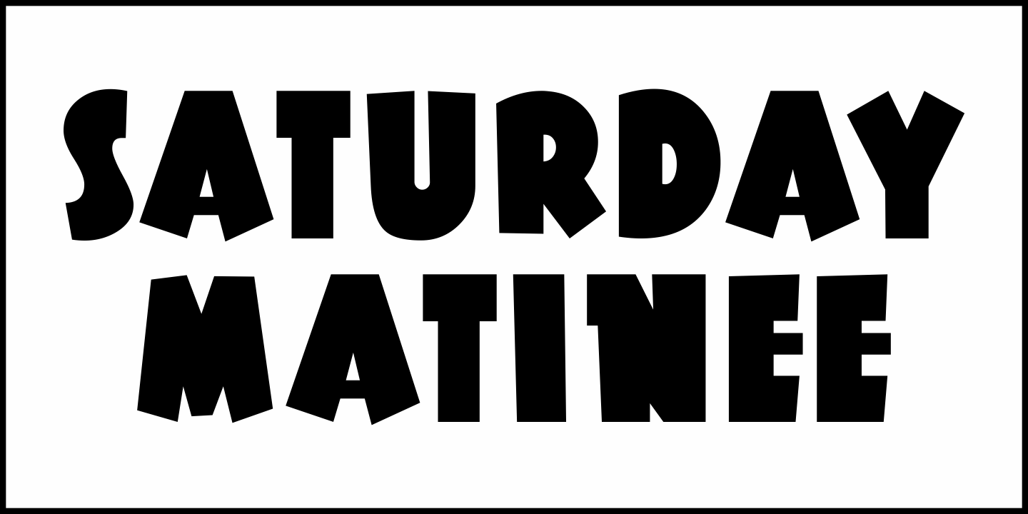 Saturday Matinee Font Poster #2