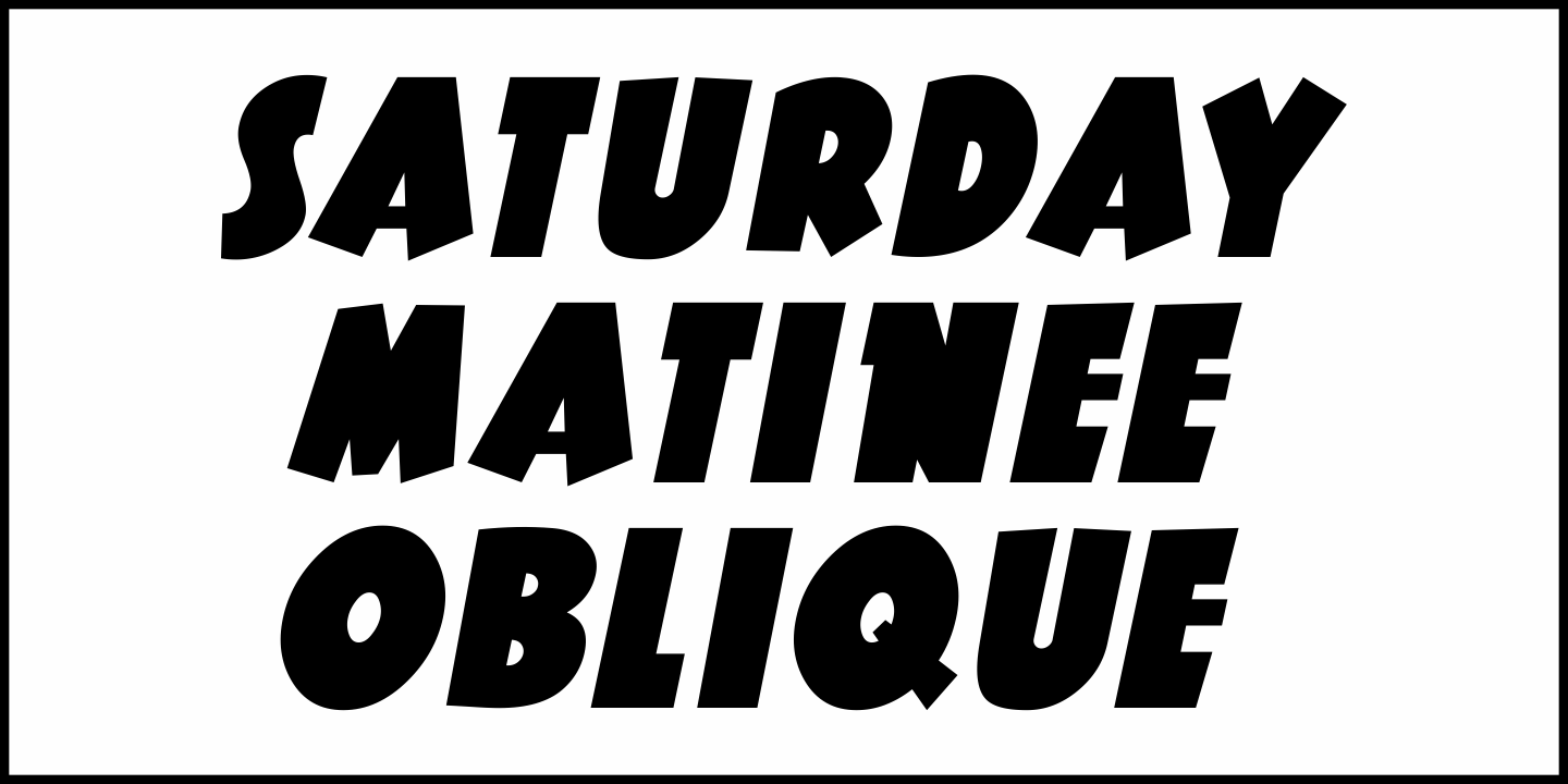 Saturday Matinee Font Poster #4