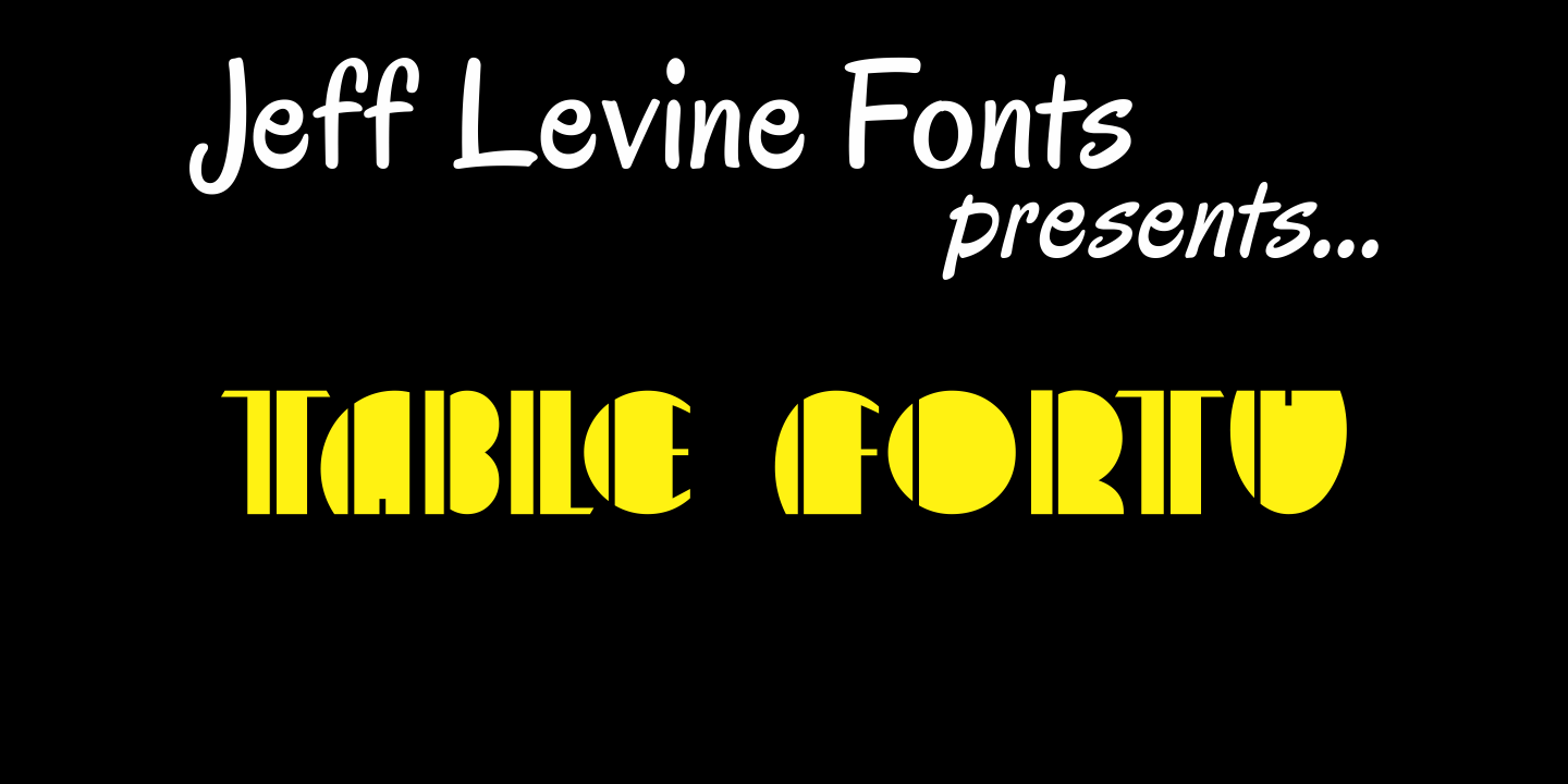 Table Fortu Font Family by Jeff Levine Fonts | Font Bros