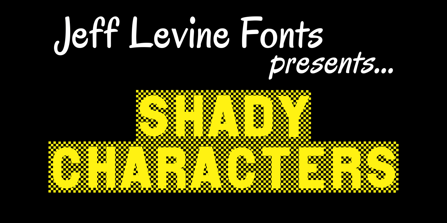Shady Characters Font Family Poster