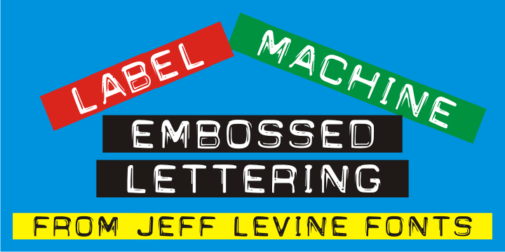 Label Machine Font Poster #1
