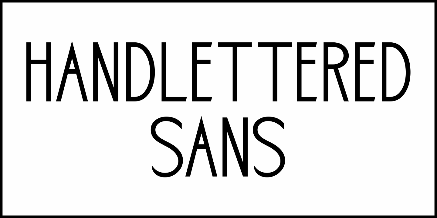 Handlettered Sans Font Poster #1