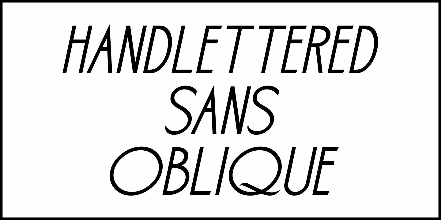 Handlettered Sans Font Poster #1