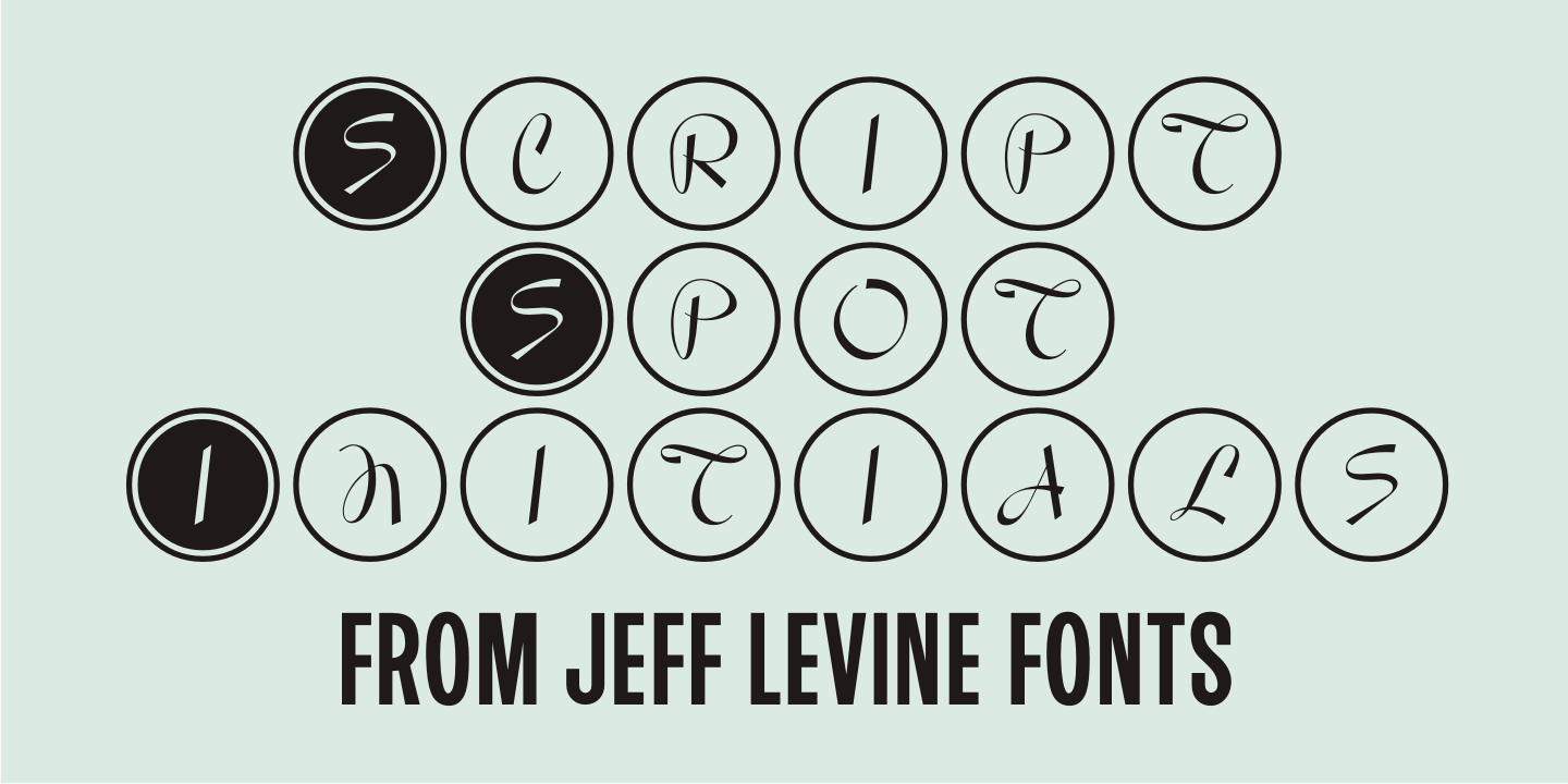 Script Spot Initials Font Poster #1