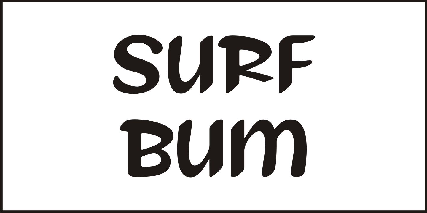 Surf Bum Font Poster #1