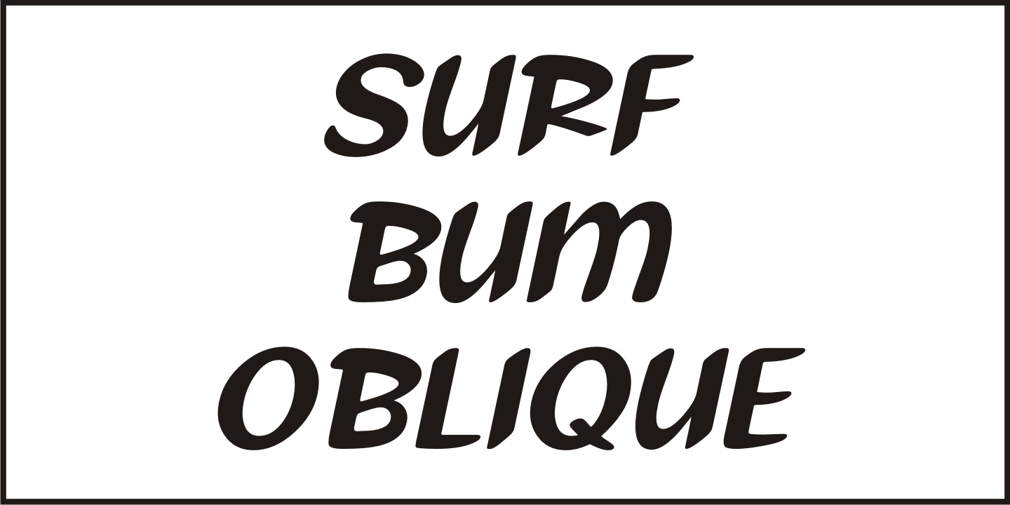 Surf Bum Font Poster #1