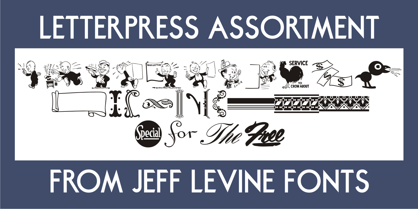Letterpress Assortment Font Poster #1