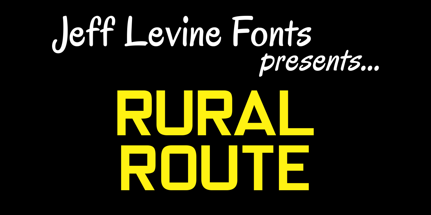 Rural Route Font Poster #1