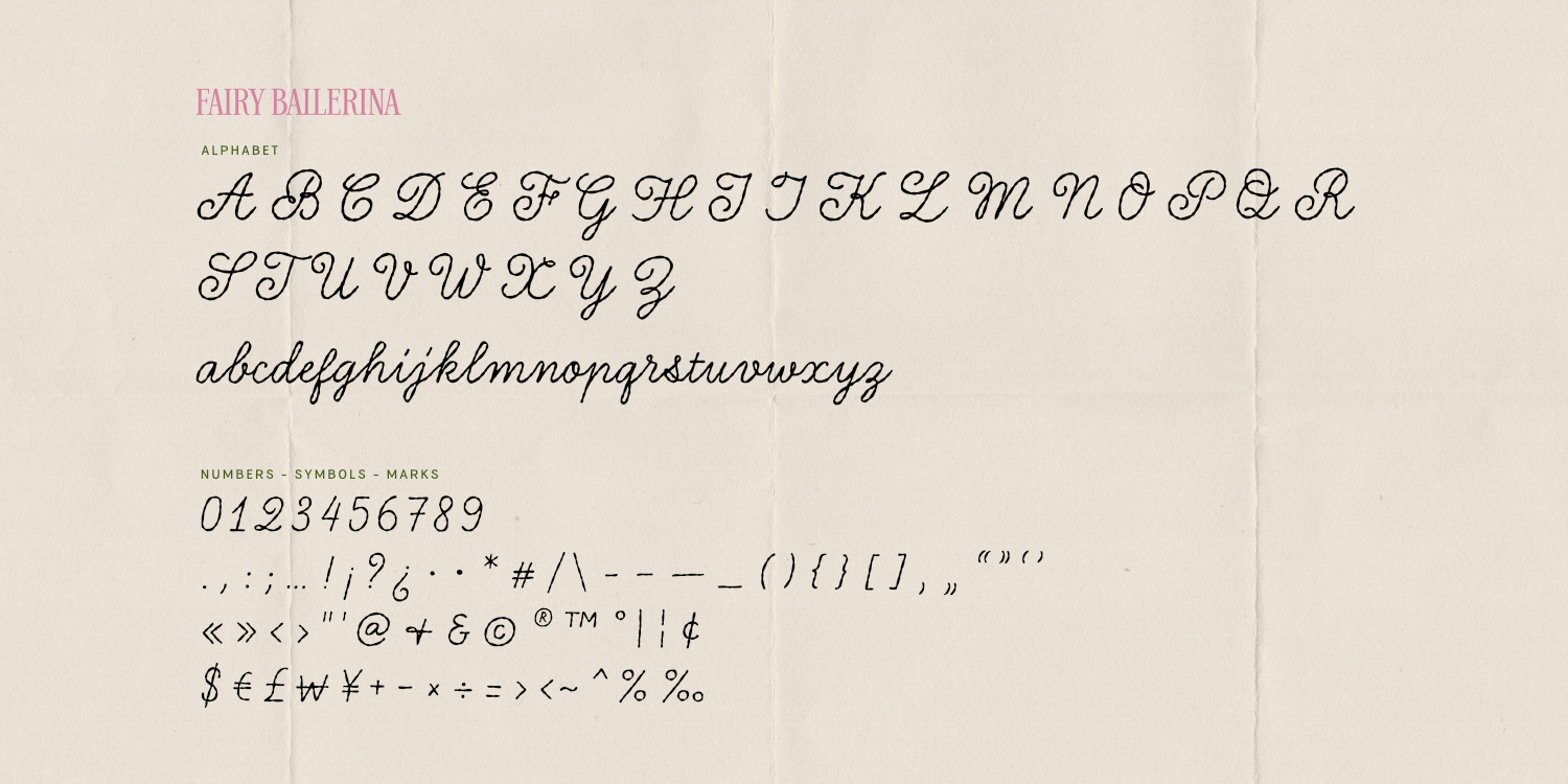 Fairy Ballerina Font Poster #14