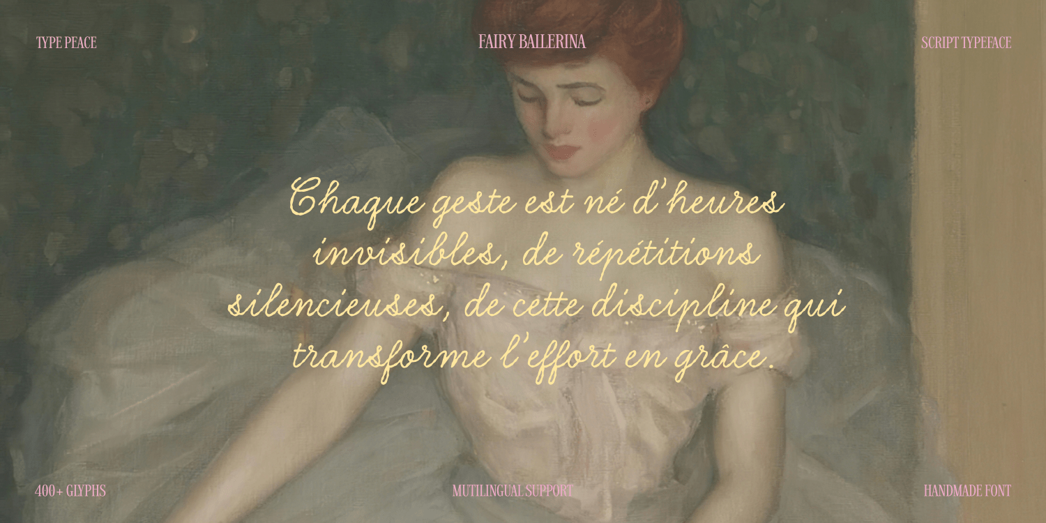 Fairy Ballerina Font Poster #4