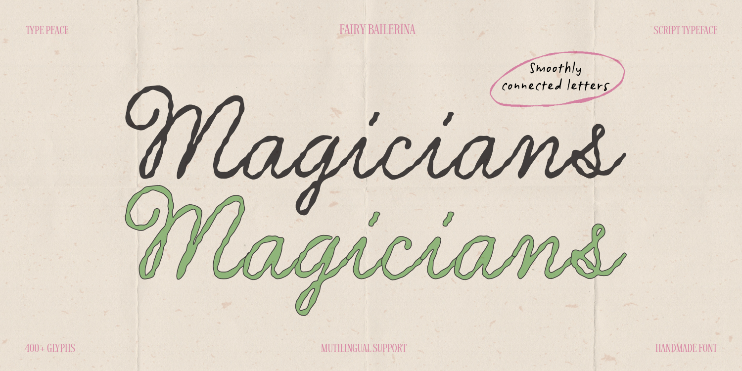 Fairy Ballerina Font Poster #5