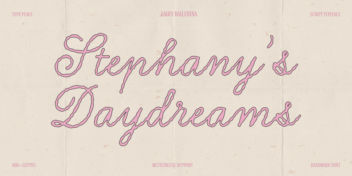 Fairy Ballerina Font Poster #6