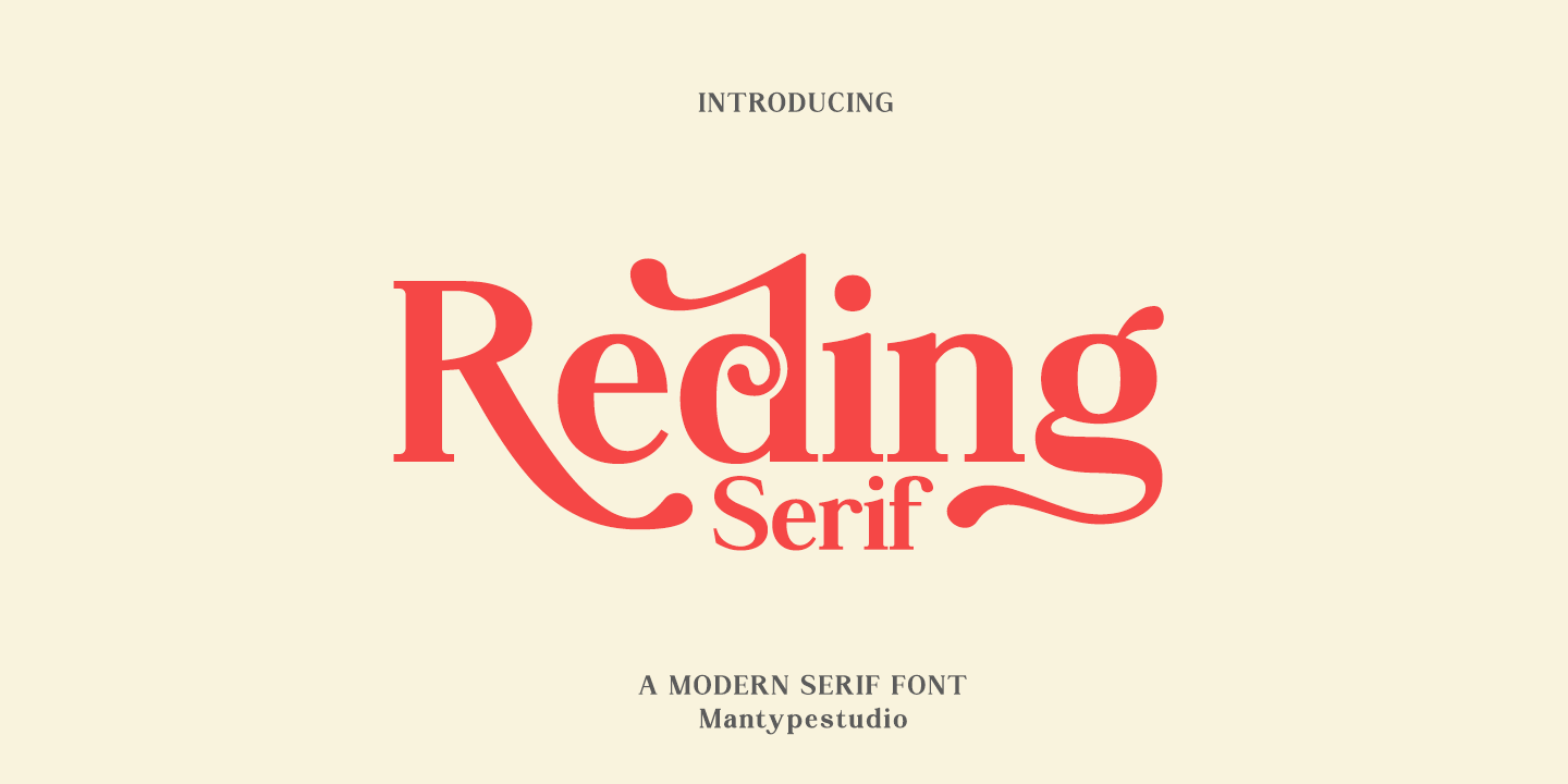 Reding Font Poster
