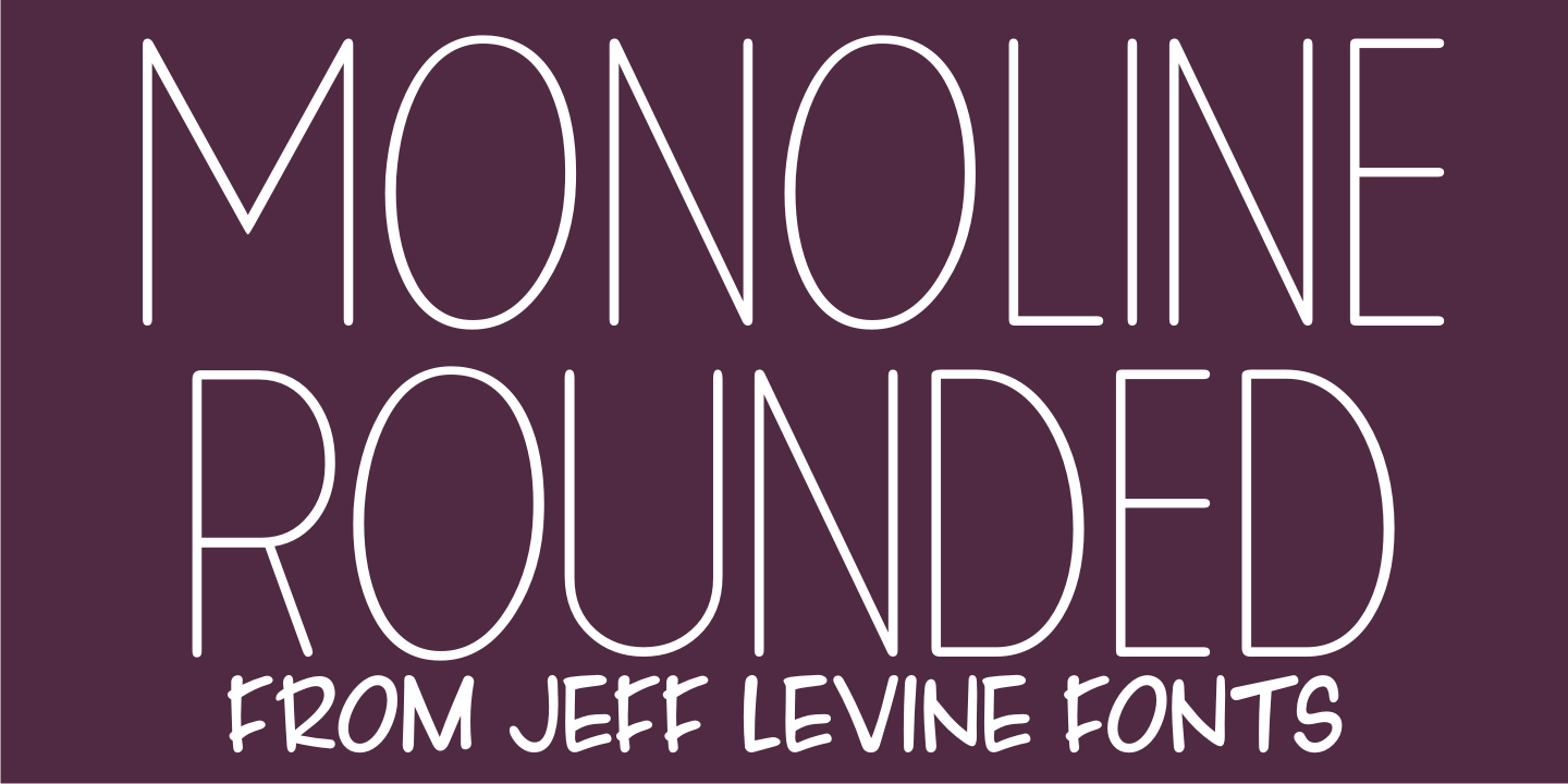 Monoline Rounded Font Poster #1