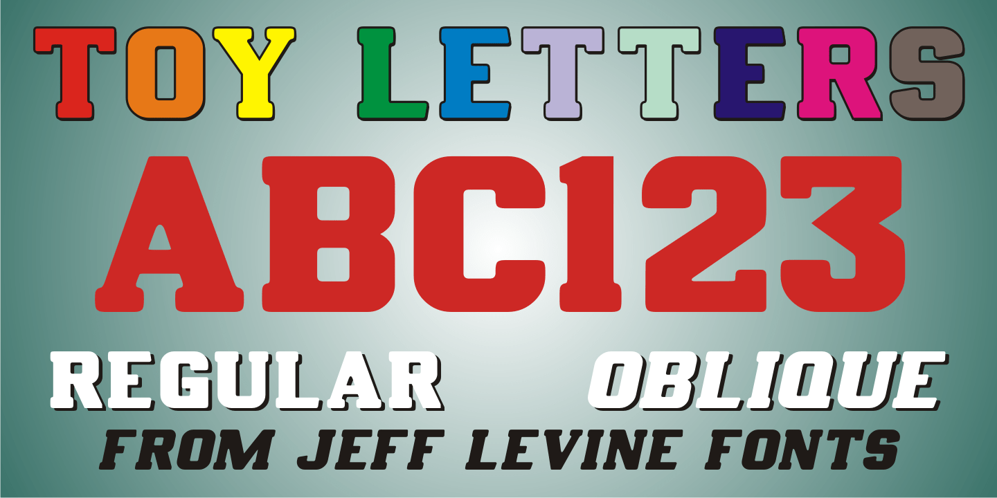 Toy Letters Font Family Poster