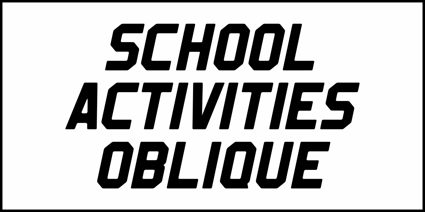 School Activities Font Poster #1