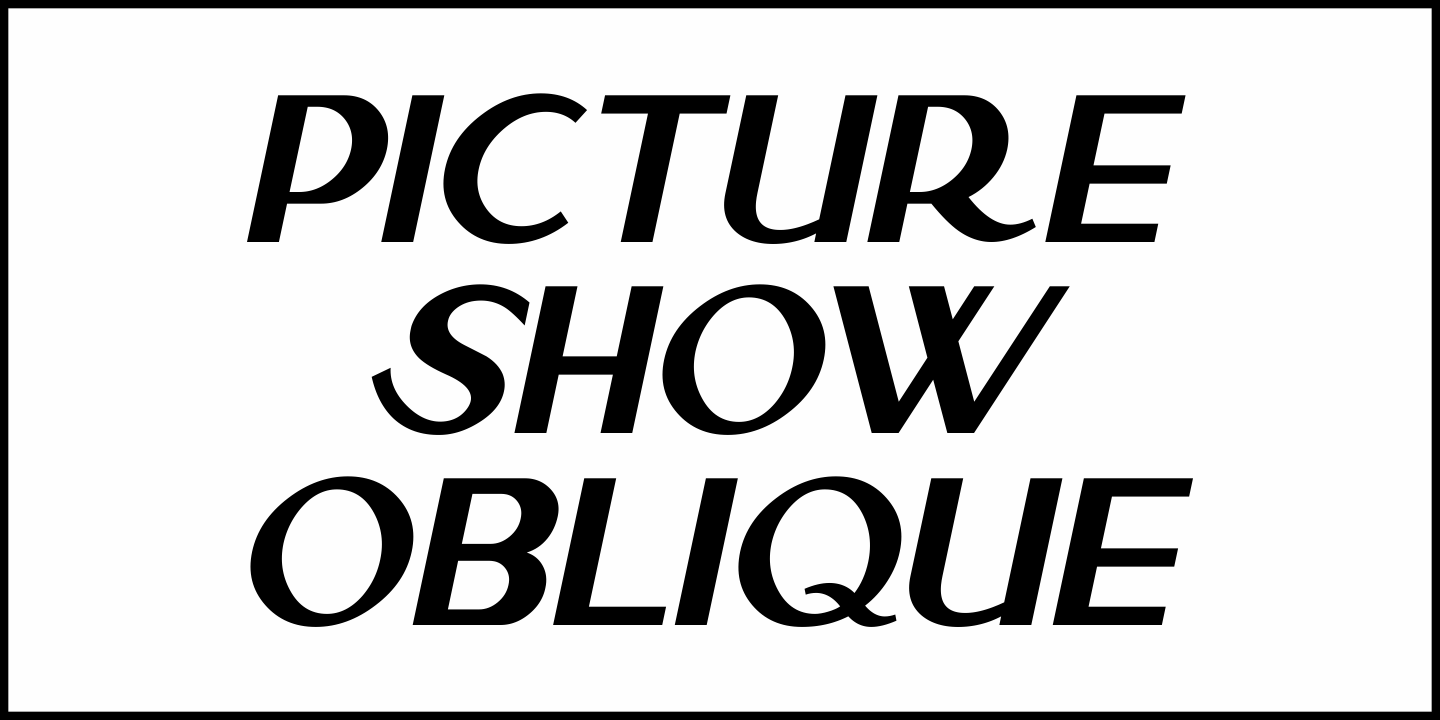 Picture Show Font Poster #1