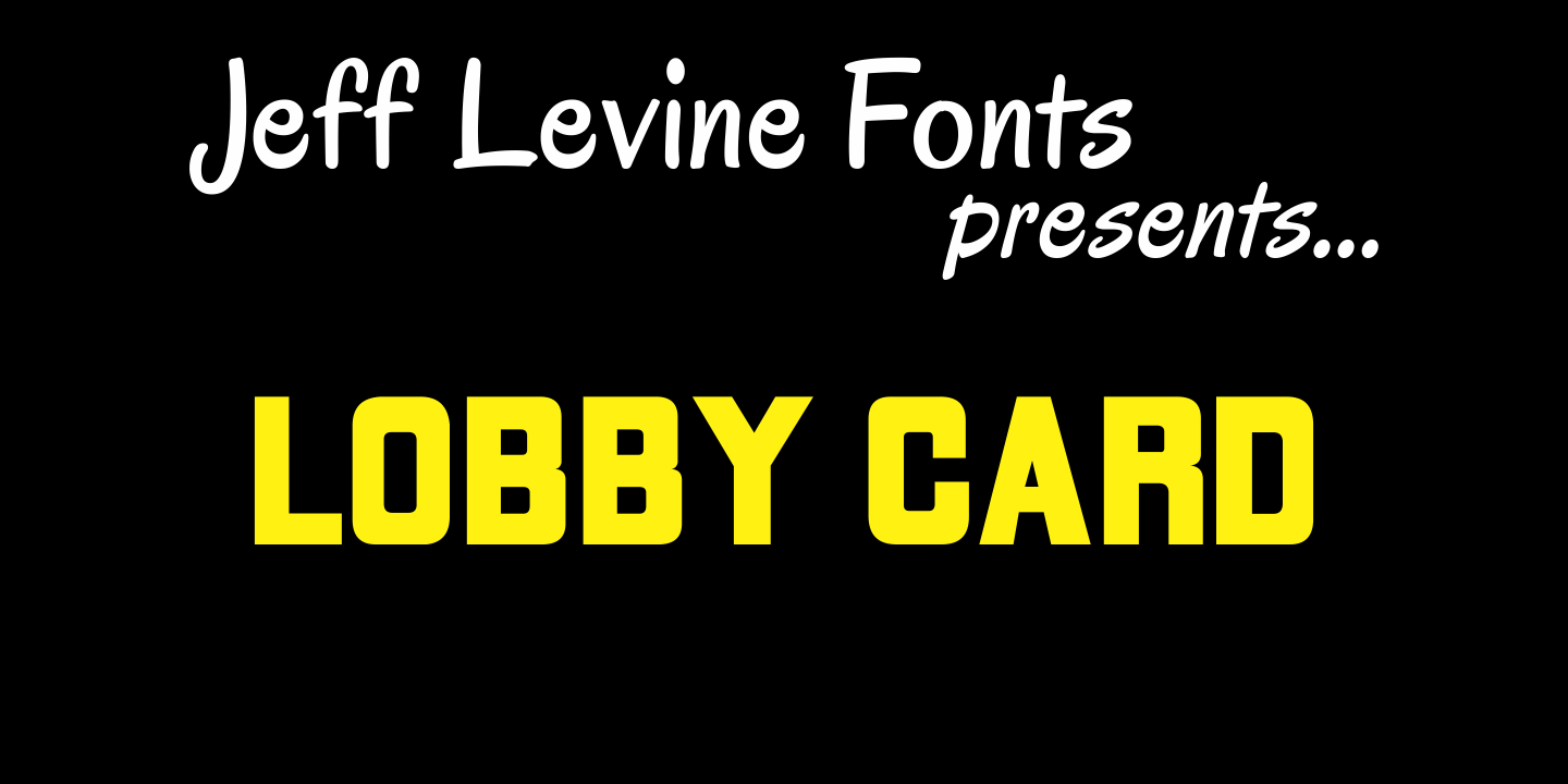 Lobby Card Font Poster #1