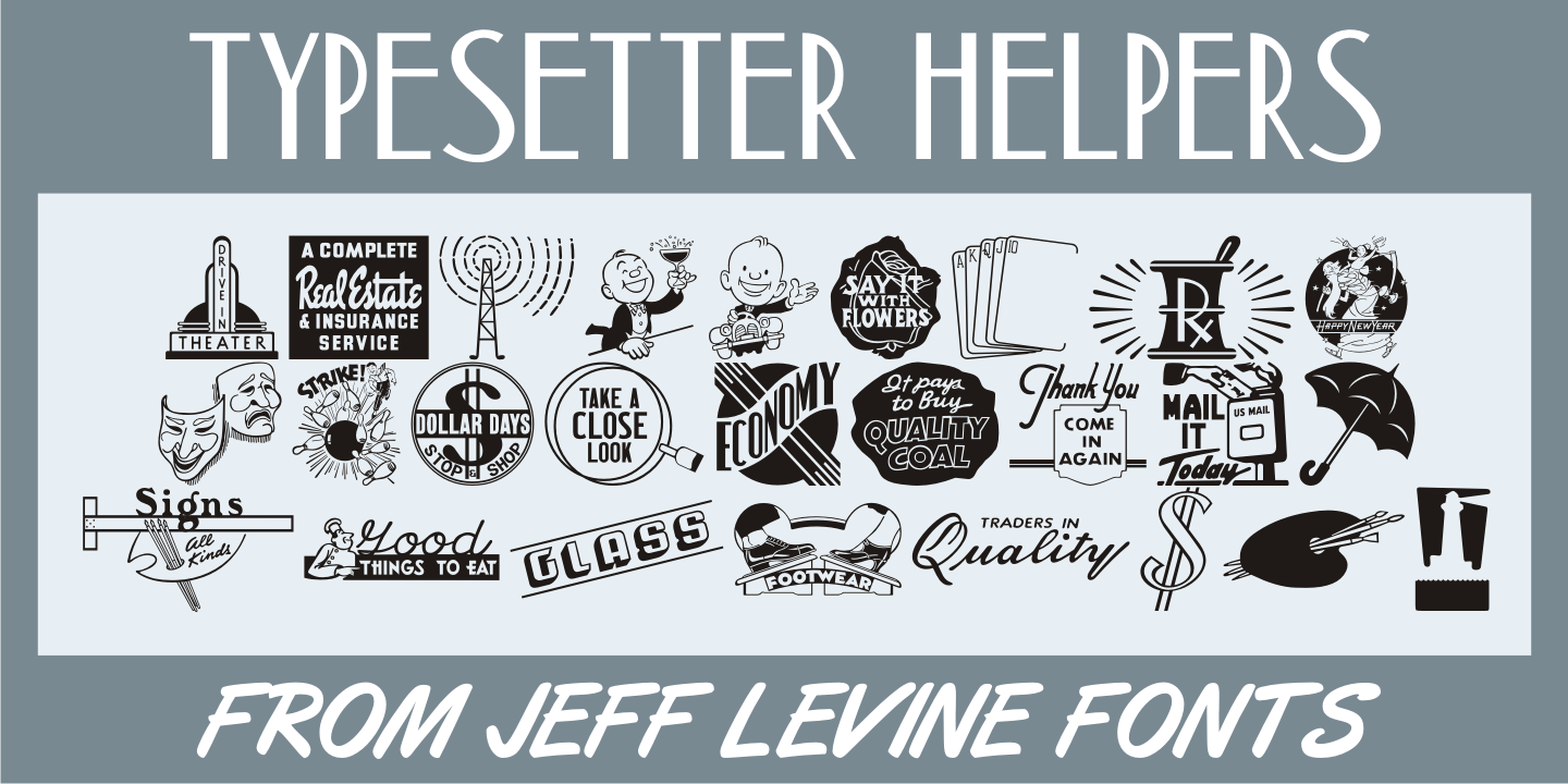 Typesetter Helpers Font Family Poster