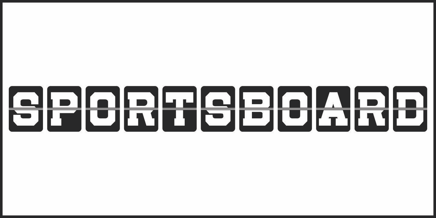 Sportsboard Font Poster #2