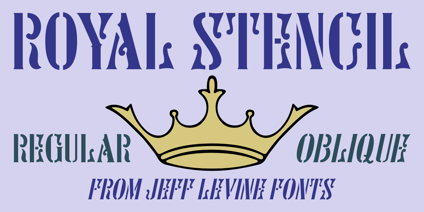 Royal Stencil Font Family